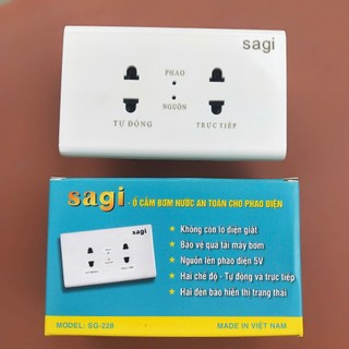 Ổ cắm máy bơm chống giật phao điện. Điện áp cấp phao 5V DC dùng cho máy bơm nước dưới 1hp(750W)