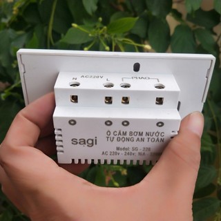 Ổ cắm máy bơm chống giật phao điện. Điện áp cấp phao 5V DC dùng cho máy bơm nước dưới 1hp(750W)