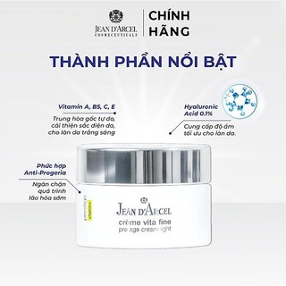 [HÀNG CÔNG TY] Kem Dưỡng Trắng Da, Chống Lão Hóa Jean D'Arcel Pre-age Cream Light (50ml)