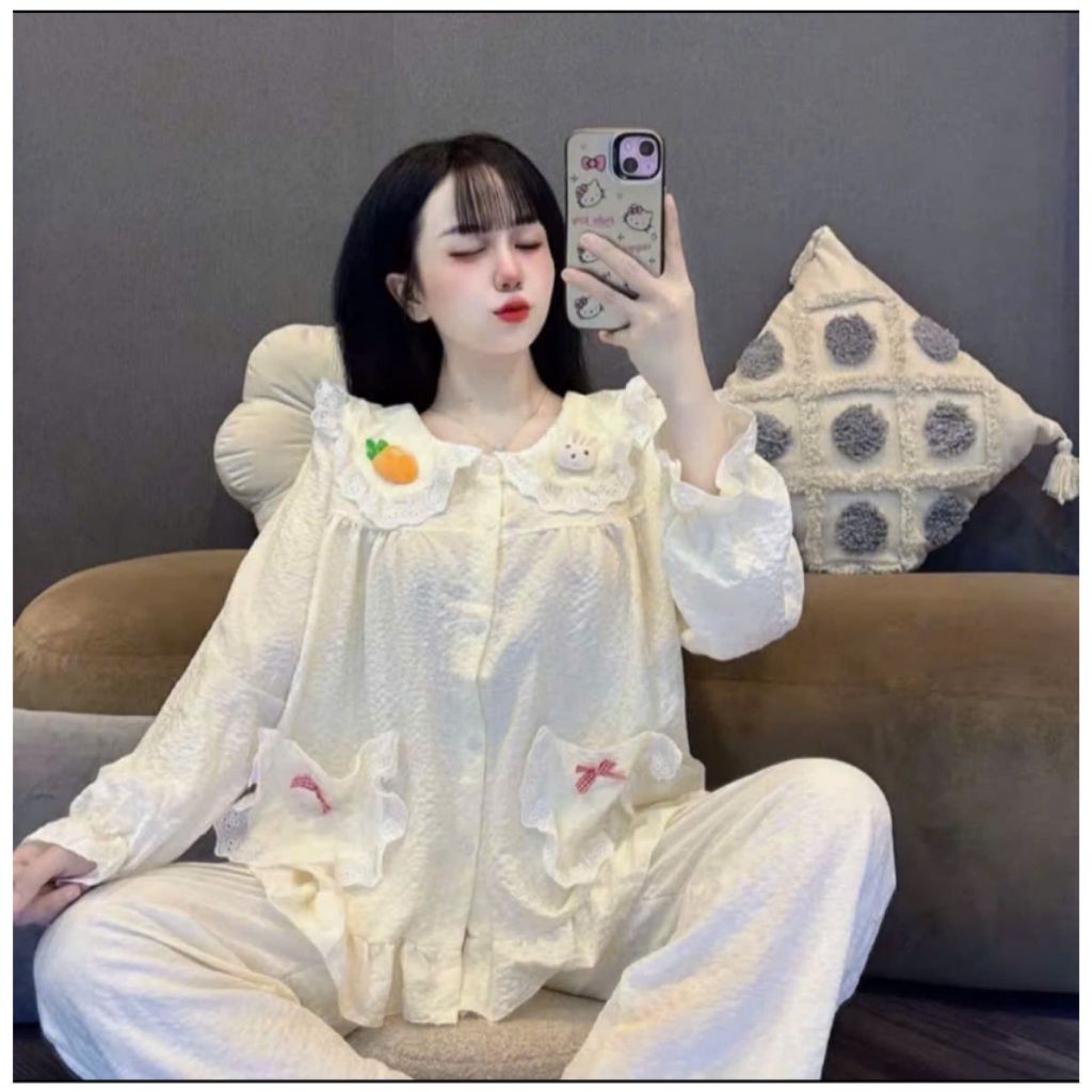 DD thỏ 2 túi -trắng
