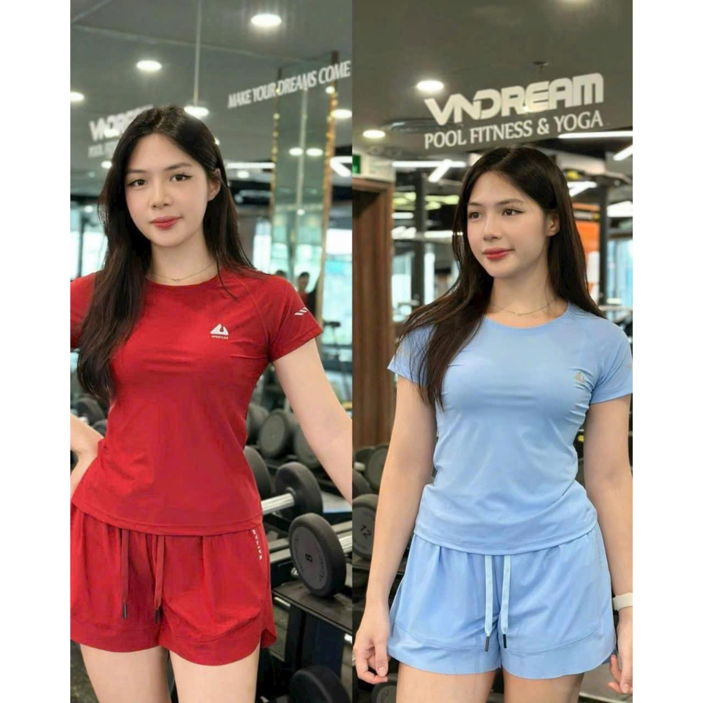 Bộ Tập Thể Thao Nữ MMESTPORT Áo Xuông Quần Đùi Hai Lớp, Chạy Bộ, Tập Gym - Aerobic - Yoga