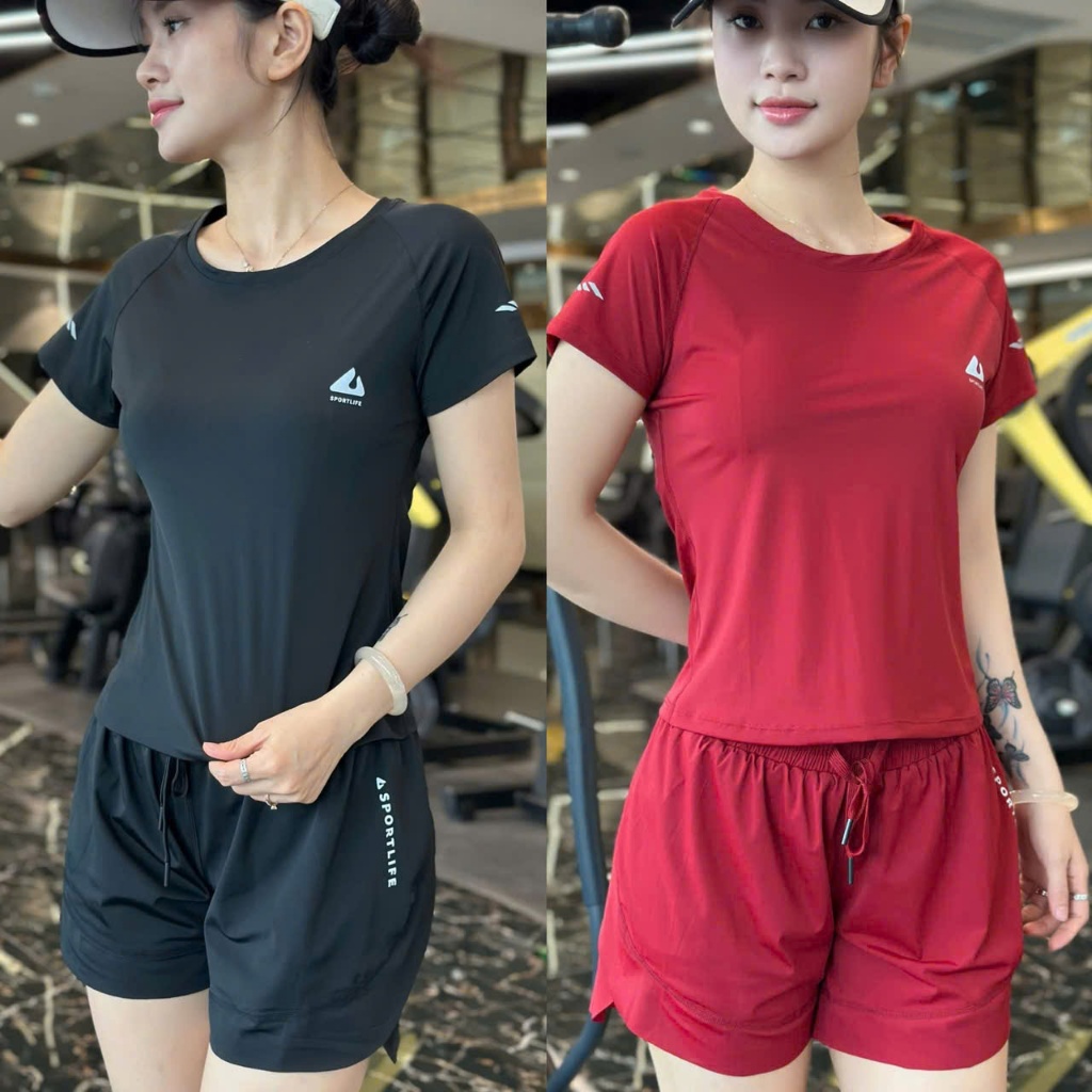 Bộ Tập Thể Thao Nữ MMESTPORT Áo Xuông Quần Đùi Hai Lớp, Chạy Bộ, Tập Gym - Aerobic - Yoga