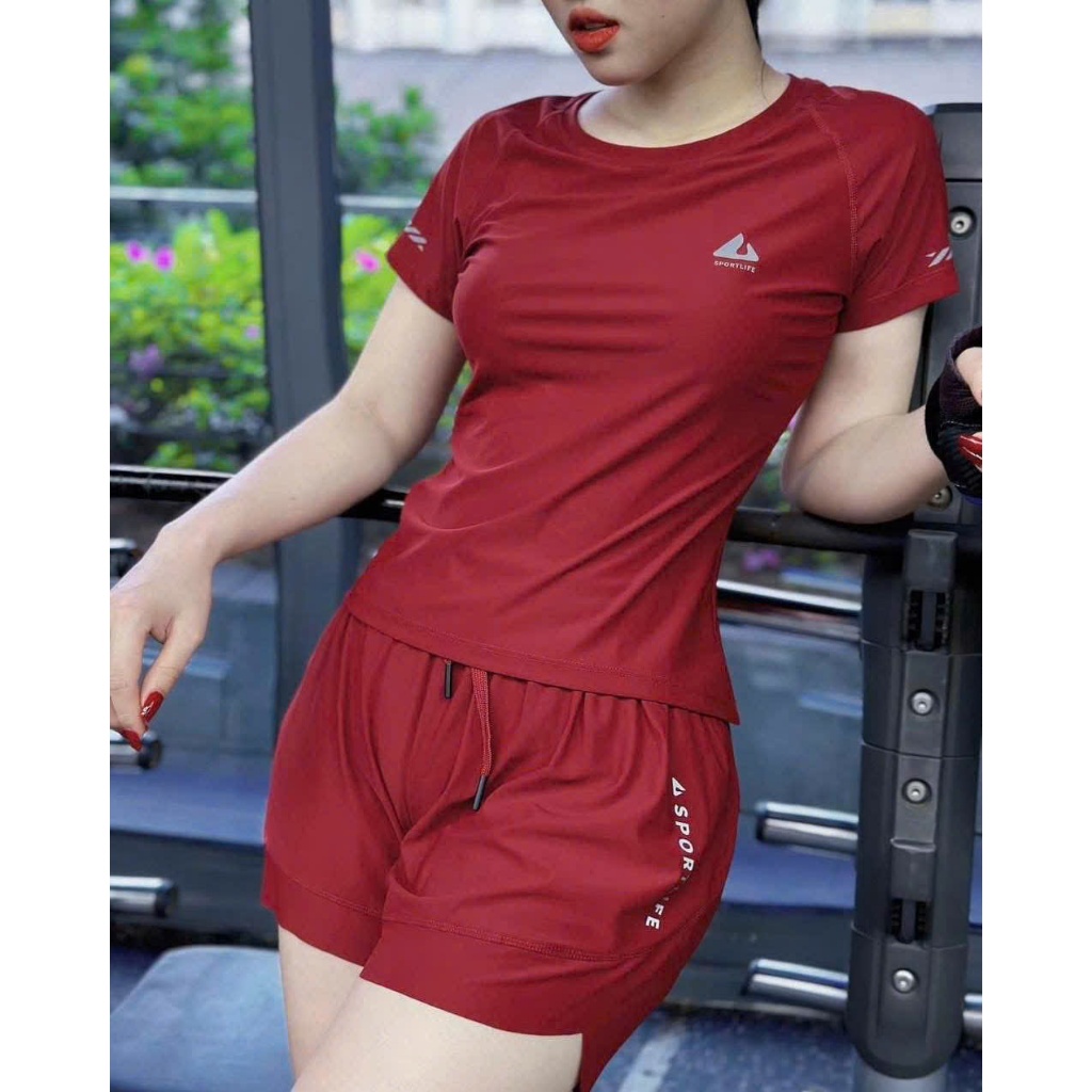 Bộ Tập Thể Thao Nữ MMESTPORT Áo Xuông Quần Đùi Hai Lớp, Chạy Bộ, Tập Gym - Aerobic - Yoga