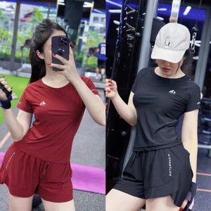 Bộ Tập Thể Thao Nữ MMESTPORT Áo Xuông Quần Đùi Hai Lớp, Chạy Bộ, Tập Gym - Aerobic - Yoga