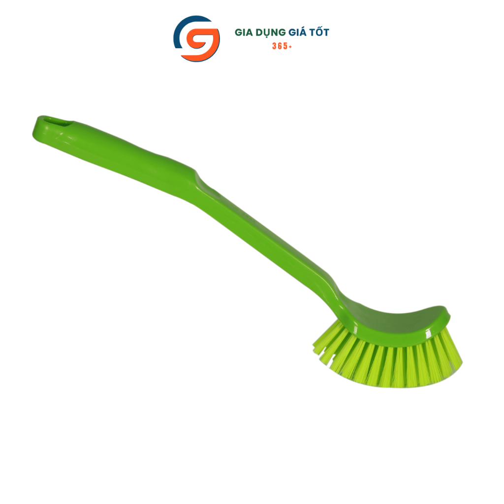 Cọ bồn cầu cong nhựa, cọ toilet vệ sinh nhà tắm, cán dài chắc chắn