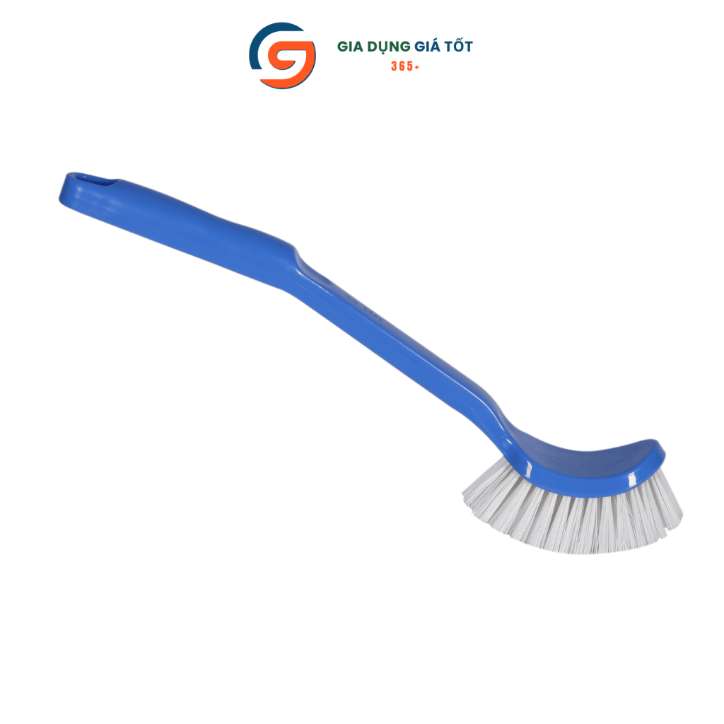 Cọ bồn cầu cong nhựa, cọ toilet vệ sinh nhà tắm, cán dài chắc chắn