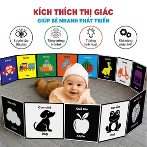 Bộ Thẻ Kích Thích Thị Giác Giúp Bé Phát triển TOÀN DIỆN cho trẻ từ 1 tháng tuổi [Chuẩn Phương Pháp Montessori]