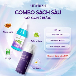 Combo 2 Muối & Bọt vệ sinh lilyfresh .