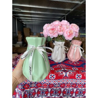 [KÈM NƠ] Lọ Hoa Thủy Tinh mẫu mới Cổ Thắt Nơ
