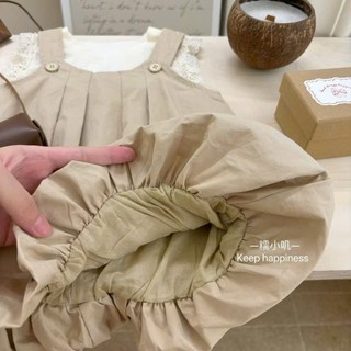 [B&G] Sét váy yếm thô hàn kèm áo thun tăm ba lỗ  mềm mát cho bé gái từ 10-45kg(2-12 tuổi)