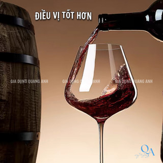 Bộ 6 LY VANG thuỷ tinh pha lê cao cấp 450ml | Ly Sâm Panh | Ly Uống Vang Đỏ 450ml Wine Glass, Ly sampanh, champagne