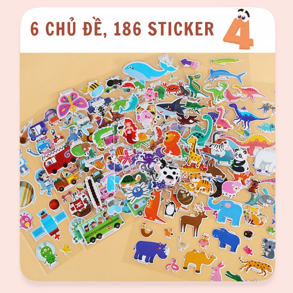 Đồ Chơi Sách Sticker Bóc Dán Tái Sử Dụng – 6 Chủ Đề Cho Bé Vừa Học Vừa Chơi