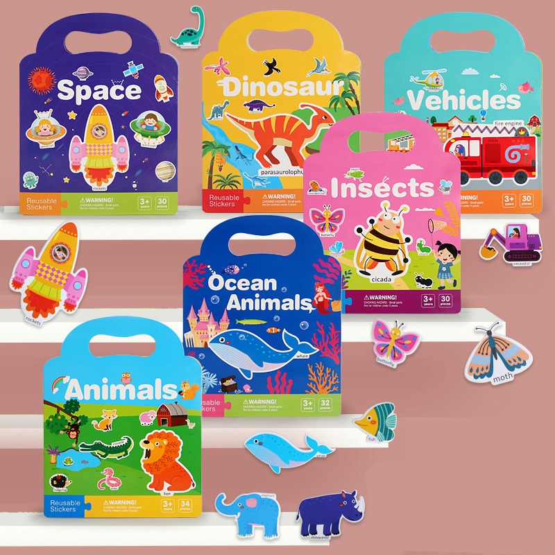 Đồ Chơi Sách Sticker Bóc Dán Tái Sử Dụng – 6 Chủ Đề Cho Bé Vừa Học Vừa Chơi
