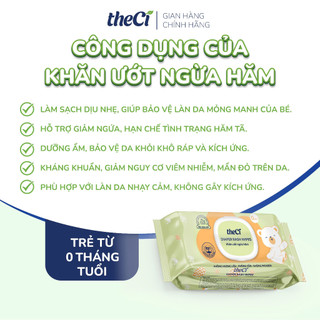 Khăn Ướt Ngừa Hăm Tã theCi 60 Tờ
