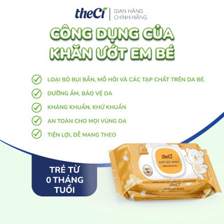 KHĂN ƯỚT DƯỠNG ẨM THECI 80 TỜ BABY WET WIPES