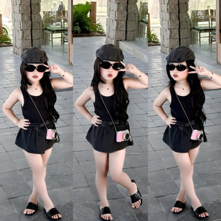 Chân váy jean bé gái Batala kids, VÁY JEAN CẠP NƠ cho bé gái mềm mại thoải mái cho bé từ 10-25kg