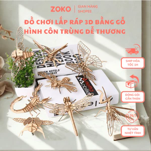 Đồ Chơi Lắp Ráp Mô Hình 3D Côn Trùng Bằng Gỗ – Phát Triển Tư Duy & Sáng Tạo Cho Bé