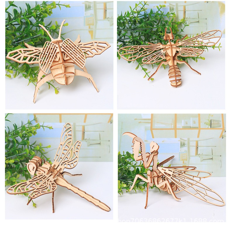 Đồ Chơi Lắp Ráp Mô Hình 3D Côn Trùng Bằng Gỗ – Phát Triển Tư Duy & Sáng Tạo Cho Bé
