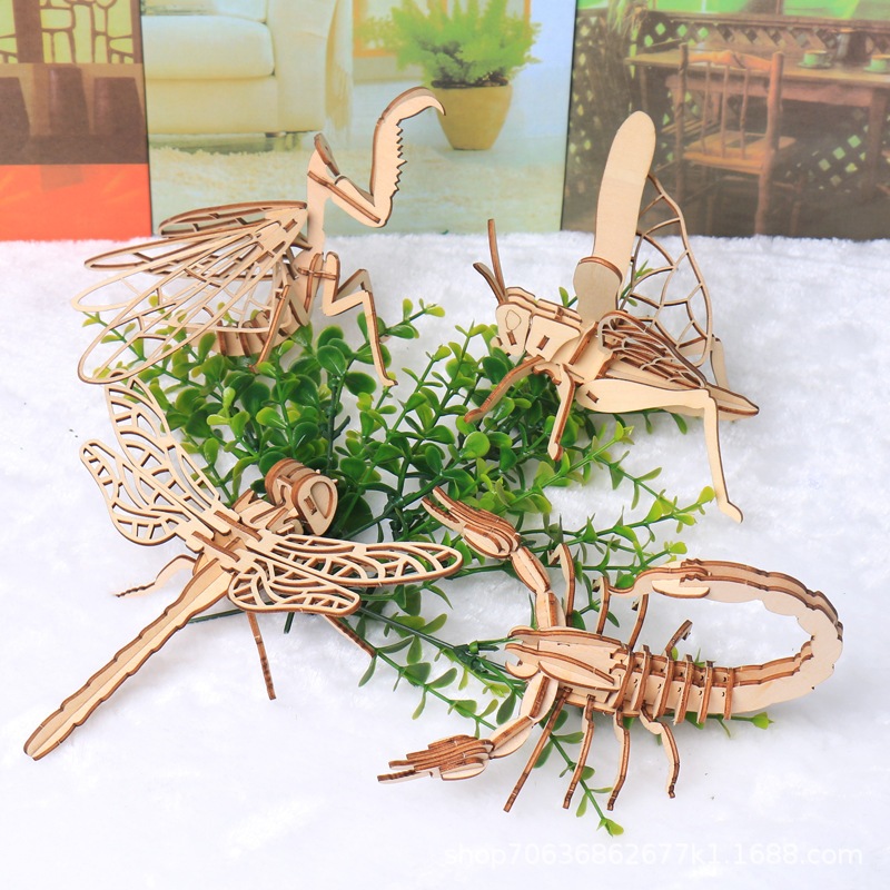 Đồ Chơi Lắp Ráp Mô Hình 3D Côn Trùng Bằng Gỗ – Phát Triển Tư Duy & Sáng Tạo Cho Bé