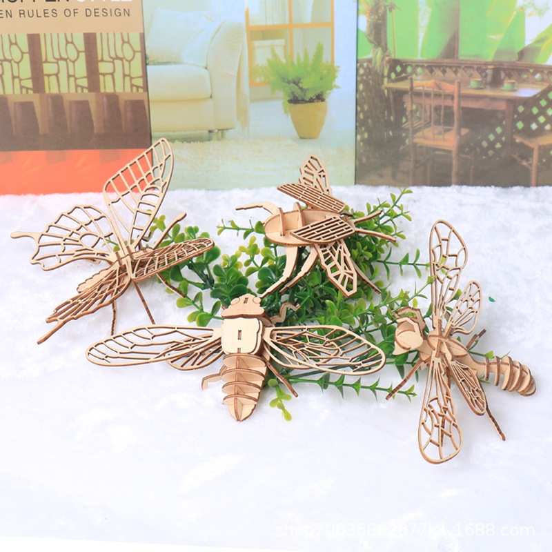 Đồ Chơi Lắp Ráp Mô Hình 3D Côn Trùng Bằng Gỗ – Phát Triển Tư Duy & Sáng Tạo Cho Bé