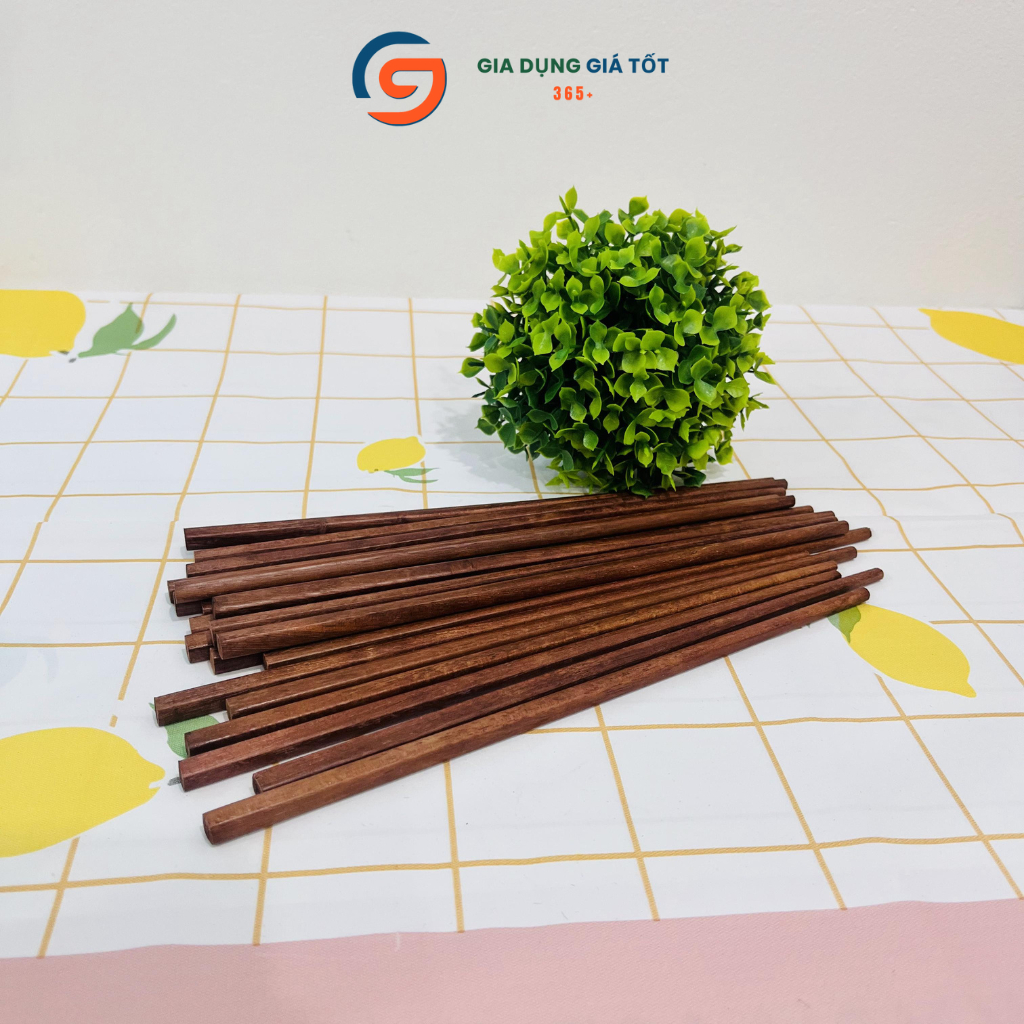 Vỉ 10 đôi đũa gỗ tự nhiên chống mốc, đũa chống mối mọt Văn Chương