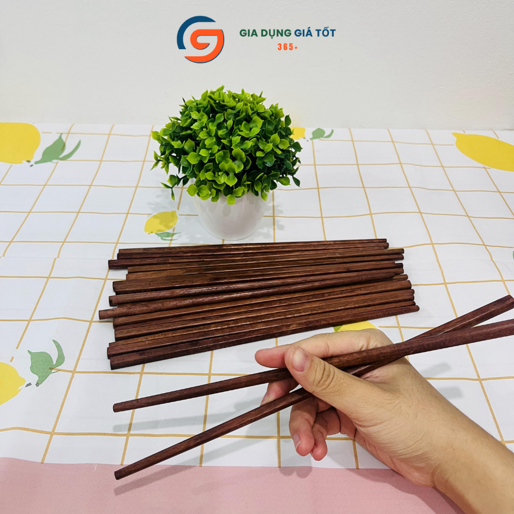 Vỉ 10 đôi đũa gỗ tự nhiên chống mốc, đũa chống mối mọt Văn Chương