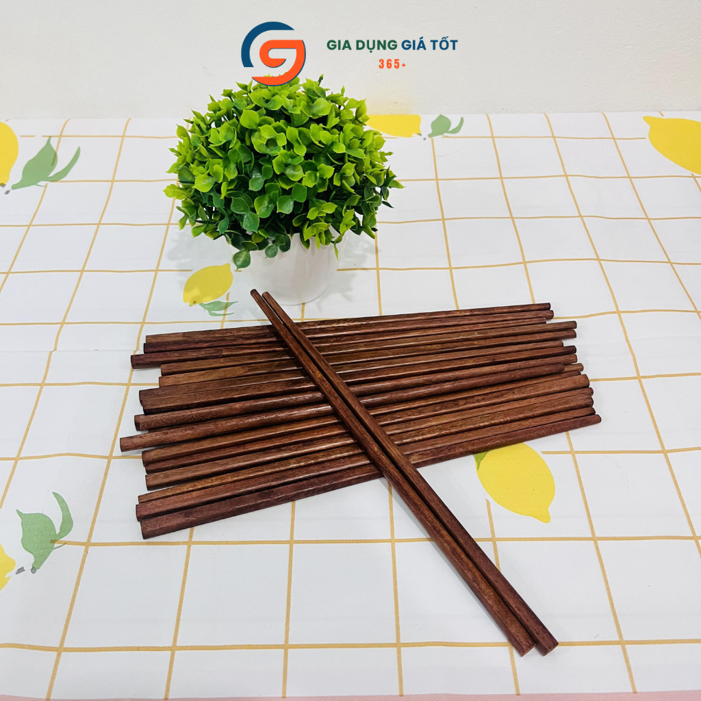 Vỉ 10 đôi đũa gỗ tự nhiên chống mốc, đũa chống mối mọt Văn Chương