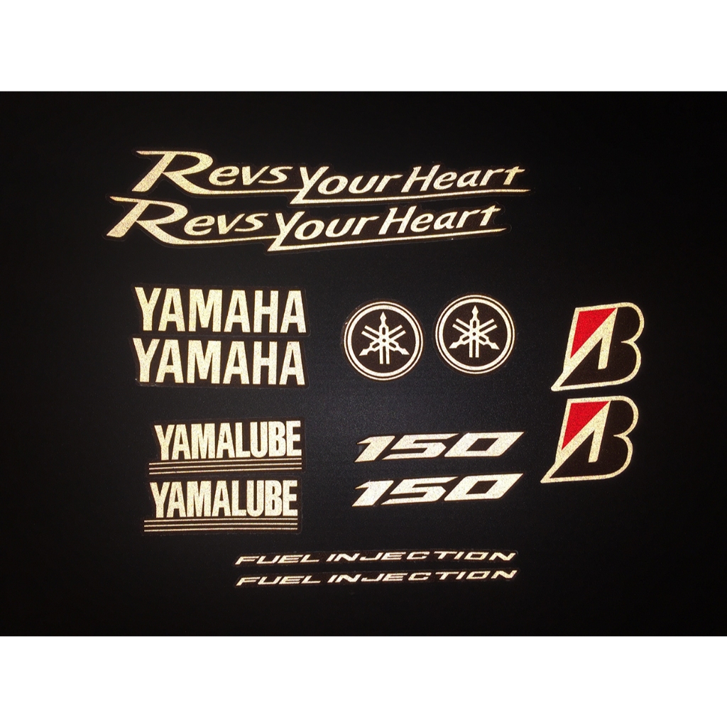Cặp 2 tem Decal phản quang 3M dán xe YAMAHA. Tổng hợp 7 mẫu logo cao cấp chống nước