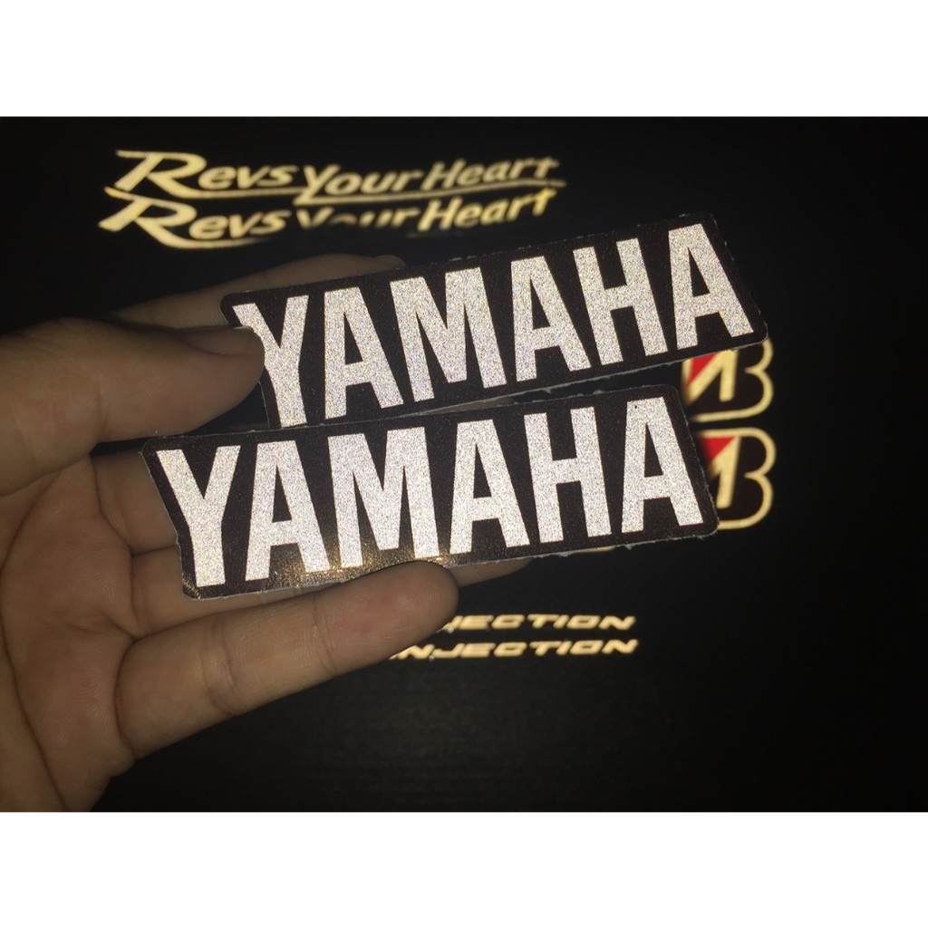 Cặp 2 tem Decal phản quang 3M dán xe YAMAHA. Tổng hợp 7 mẫu logo cao cấp chống nước
