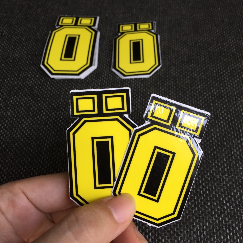 chữ O - Ohlins[8.3x4.7cm] decal cao cấp chống nước, sắc nét, bền màu, dính chặt. Hình dán logo trang trí mọi nơi