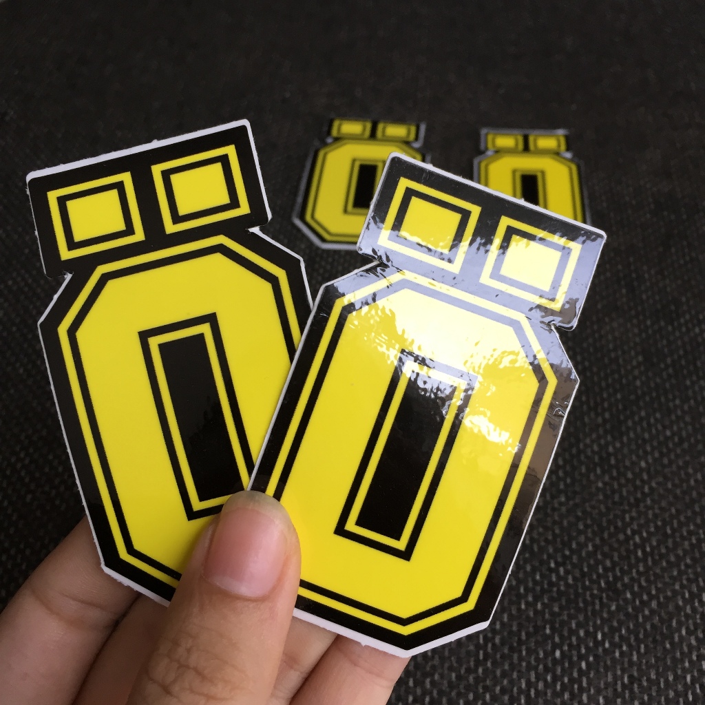 chữ O - Ohlins[8.3x4.7cm] decal cao cấp chống nước, sắc nét, bền màu, dính chặt. Hình dán logo trang trí mọi nơi