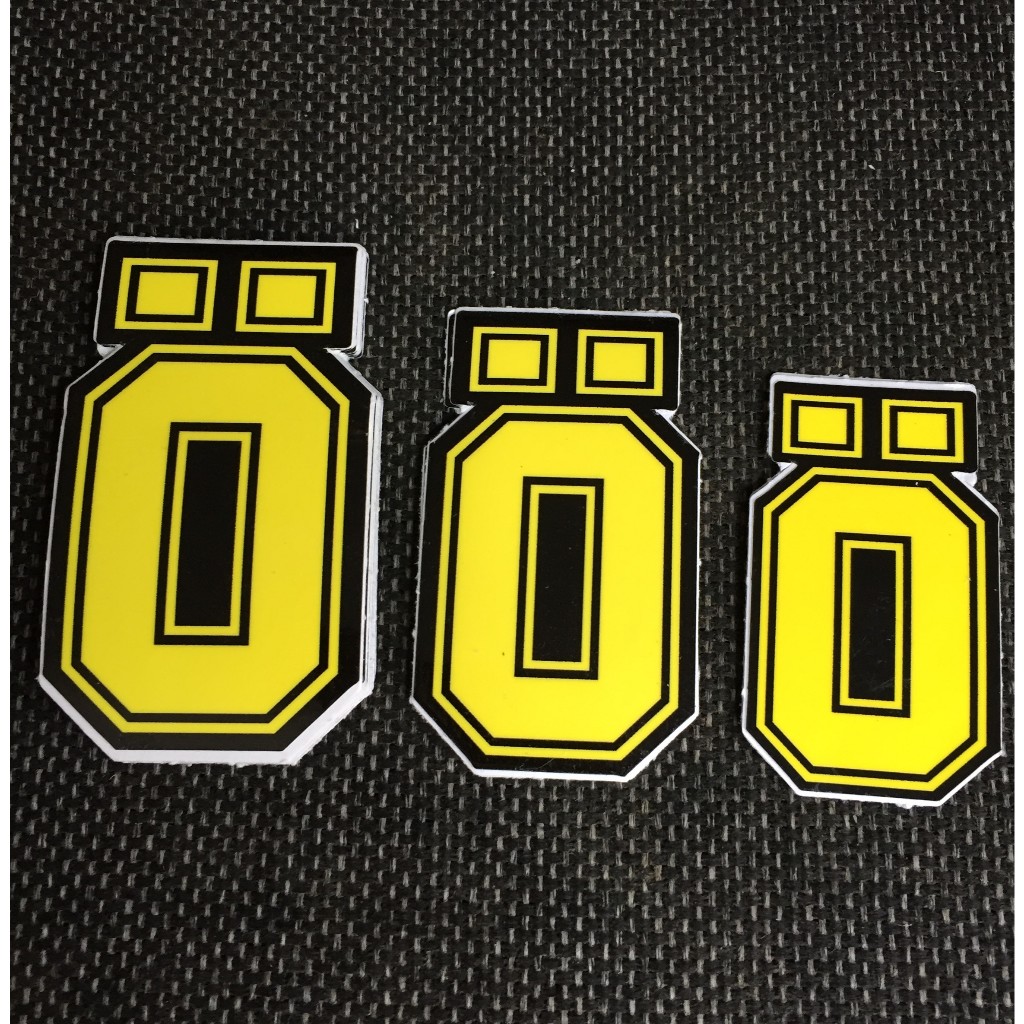 chữ O - Ohlins[8.3x4.7cm] decal cao cấp chống nước, sắc nét, bền màu, dính chặt. Hình dán logo trang trí mọi nơi