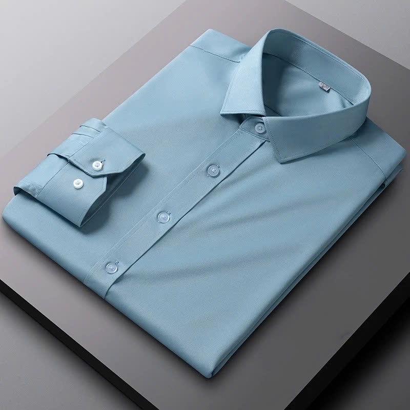 Áo sơ mi nam dài tay chất cotton lụa chống nhăn NDK-STORE , sơ mi tay dài basic nhiều màu