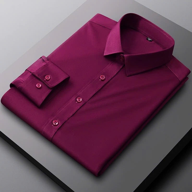 Áo sơ mi nam dài tay chất cotton lụa chống nhăn NDK-STORE , sơ mi tay dài basic nhiều màu