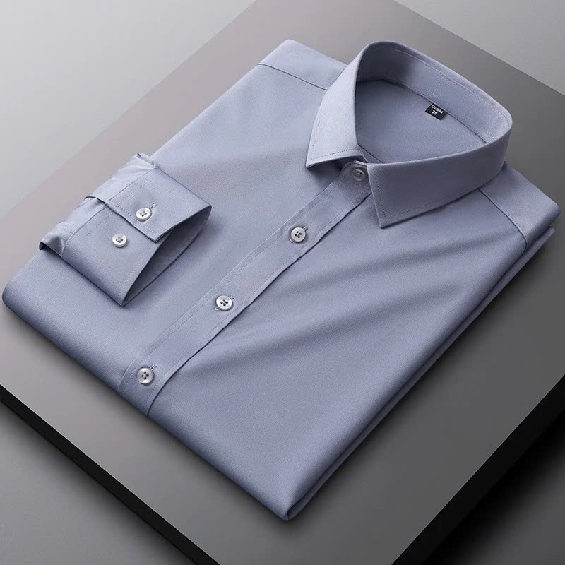 Áo sơ mi nam dài tay chất cotton lụa chống nhăn NDK-STORE , sơ mi tay dài basic nhiều màu