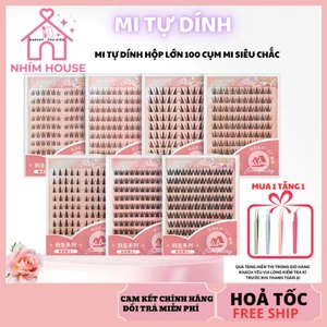 Mi tự dính LIGHTINIS Hồng 100 Mi không cần dùng keo siêu chắc chắn bền lâu | NHÍM HOUSE