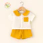 Bộ đồ cộc tay cổ lá sen cho bé Kunbaby xô muslin 2 lớp cao cấp mềm mại ,an toàn cho da bé size từ 0m-20kg.