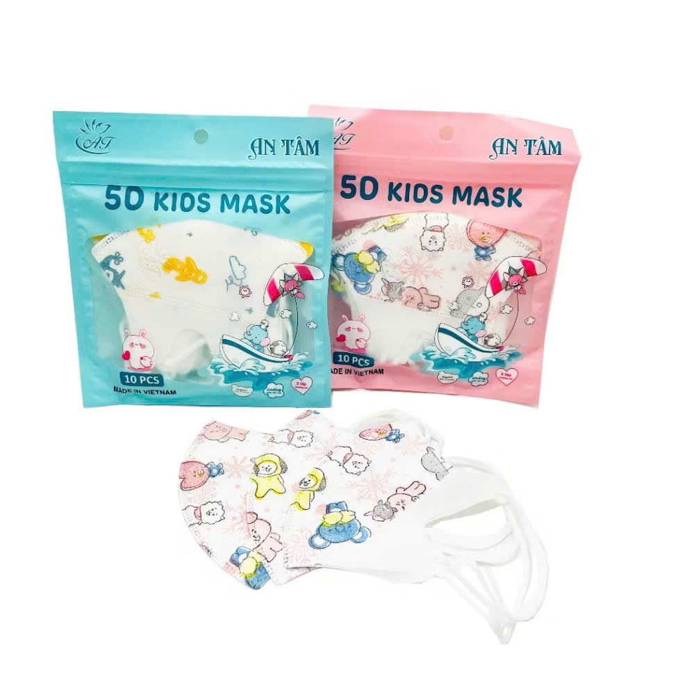 Set 10 khẩu trang em bé ,khẩu trang y tế kháng khuẩn 6D cho bé Chính Hãng AN TÂM, Bebo kids