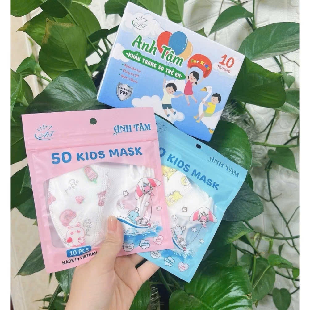 Set 10 khẩu trang em bé ,khẩu trang y tế kháng khuẩn 6D cho bé Chính Hãng AN TÂM, Bebo kids