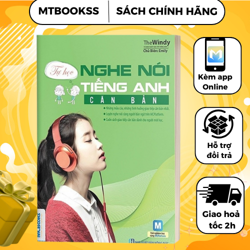 Sách - Tự Học Nghe Nói Tiếng Anh Căn Bản Dành Cho Người Mất Gốc - Học Kèm Online