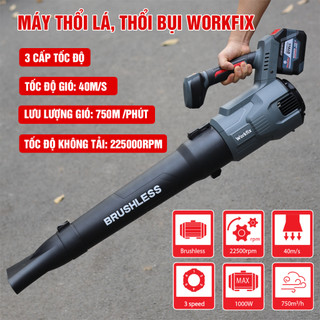 Máy Thổi Lá Workfix WF-LB03BL, Công Suất 100W, Pin Phổ Thông, Chuyên Thổi Lá, Bụi, Rác,...