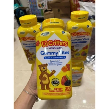 KẸO DẺO BỔ SUNG VITAMIN L’IL_CRITTERS_GUMMY VITES - Kẹo Gấu Vitamin(Gunmy tổng hợp) - DÀNH CHO TRẺ BIẾNG ĂN