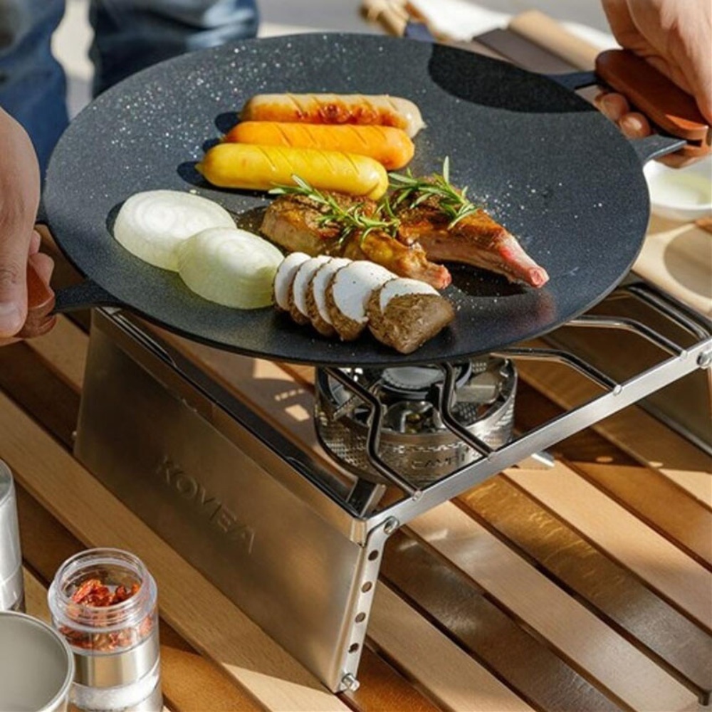 Chảo đá nướng thịt Hàn Quốc chống dính không cần dầu ăn size lớn 34 cm siêu hót