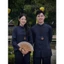 Bộ đi chùa cổ trụ dài tay nam nữ mặc được lụa nhuyễn mềm mát Pháp phục đi lễ khuy tết vải mềm mát