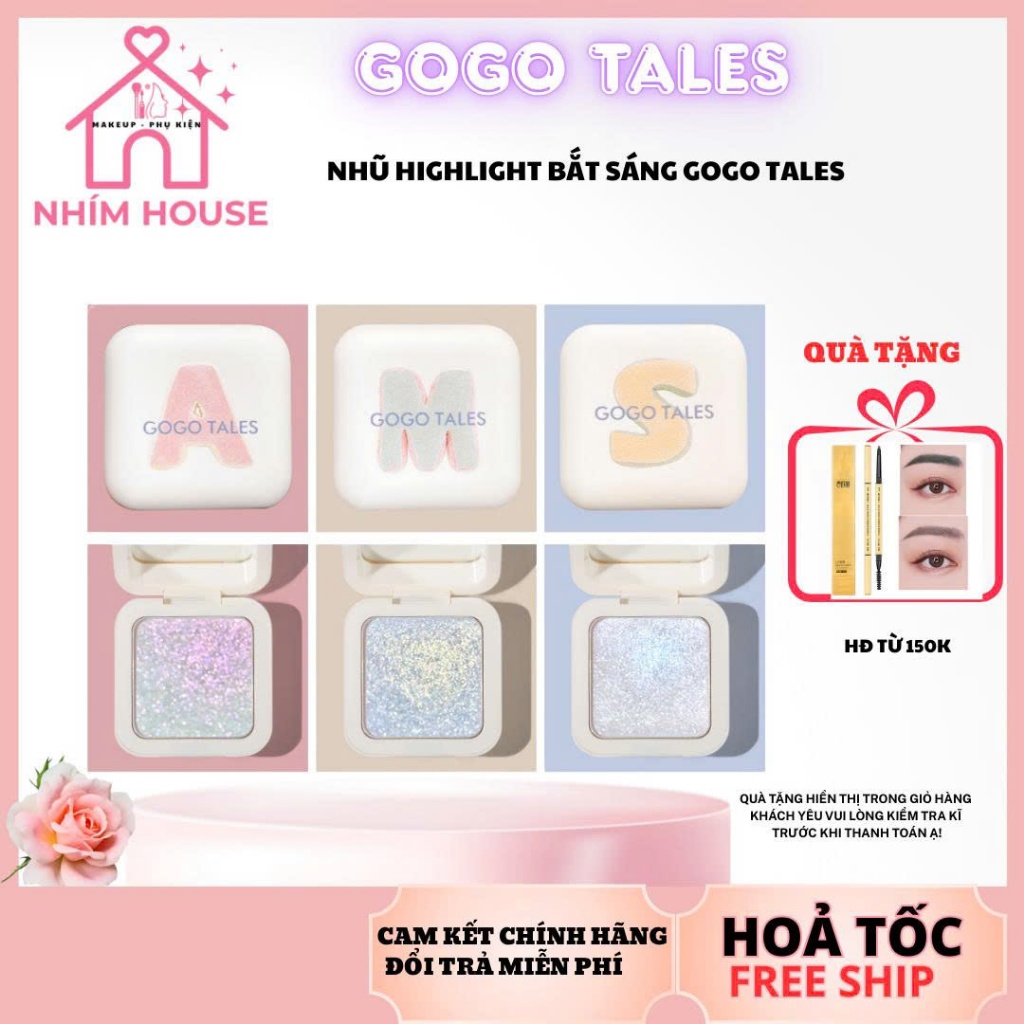 GOGO TALES Nhũ bắt sáng HIGHLIGHT lung linh 10g | NHÍM HOUSE