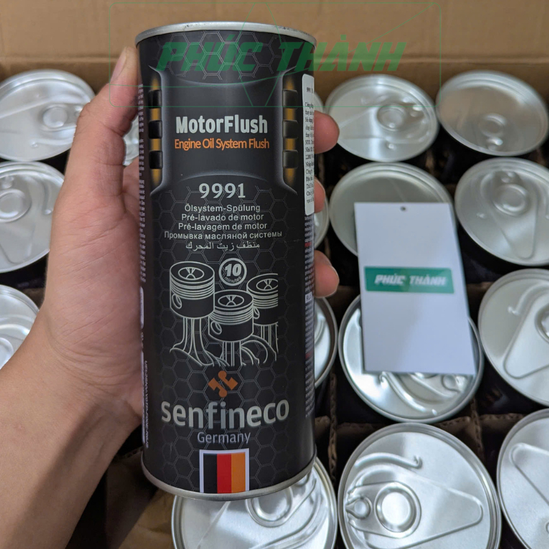 Dung Dịch Súc Rửa, Loại Bỏ Cặn Bẩn Động Cơ Ô Tô SENFINECO 9991 Lon 443ml Nhập Khẩu Đức - Chính Hãng
