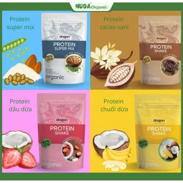 Bột protein hỗn hợp hạt hữu cơ (Organic Protein Super Mix) - Dragon Superfoods - 500g