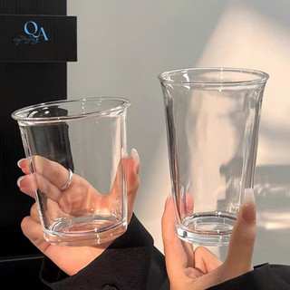 Cốc Thủy Tinh Miệng Loe Phong Cách Hàn Quốc | Ly Dáng Trụ Đơn GIản Chuyên Dụng Uống Cà Phê, Sinh Tố, Cocktail, Nhà Hàng