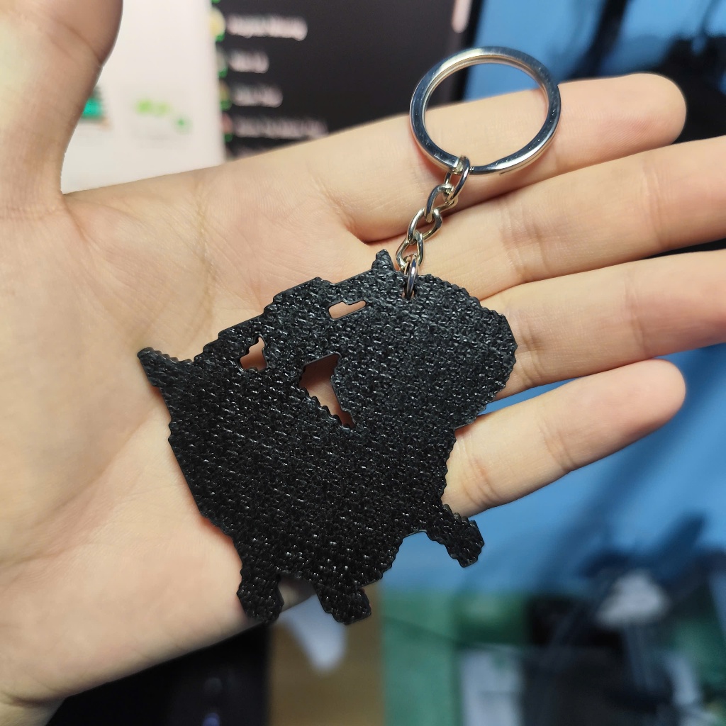 Móc Khóa Pokemon Flygon Phong Cách Pixel Art in 3D