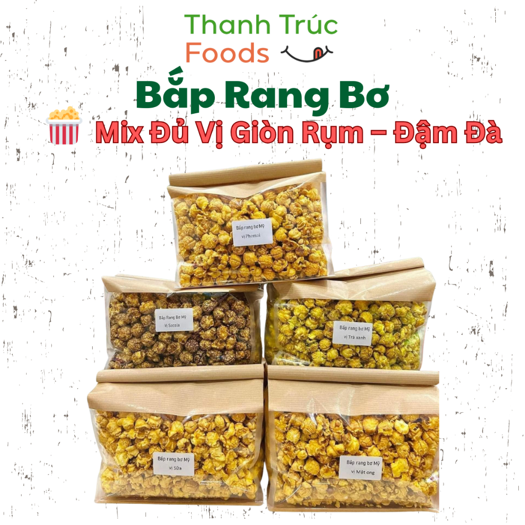 Bắp Rang Bơ Giòn Ngon Đủ Vị – Bỏng Ngô Mỹ, Bắp Mỹ Rang Bơ Bịch 500g ...